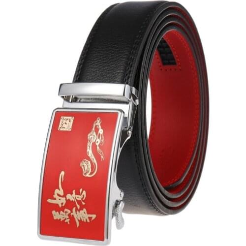 New Men Belt Fashion Alloy Automatic Buckle Belt Business Affairs Casual Decoration Belt Mens Belts Luxury Brand LY136-222757-1