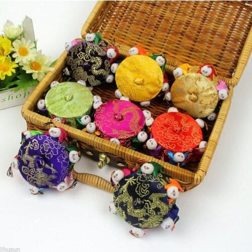 Wholesale 6PCS Chinese HANDMADE CLASSIC Silk pin Cushion with 8 cute kids