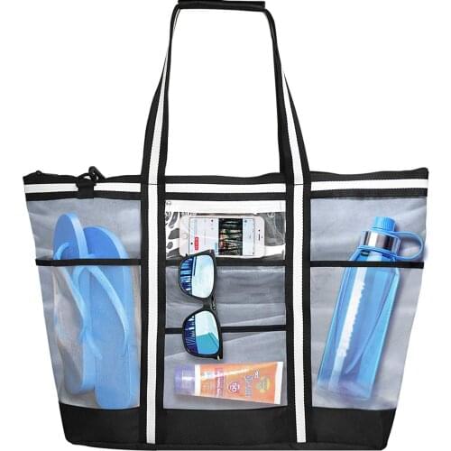 Swimming beach bag swimsuit mesh bag storage bag large storage bag leaking sand