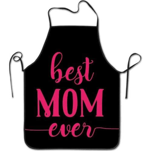 Mother Gift Day Best Mom Ever Apron Theme Cooking Chef Work Shop Unisex Adult Girl Kid Weavers Baking Decorations Painting BBQ
