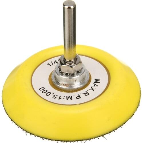 Hot Sale Mayitr 75mm Sanding Backing Pad Hook & Loop 3" Polishing Pad with 6mm Thread / Spindle Shank