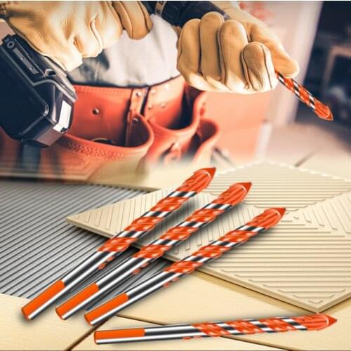 Professional carbide drill bits are used for drilling glass, ceramic tiles, walls, concrete, metal,drill bit set 3-12mm