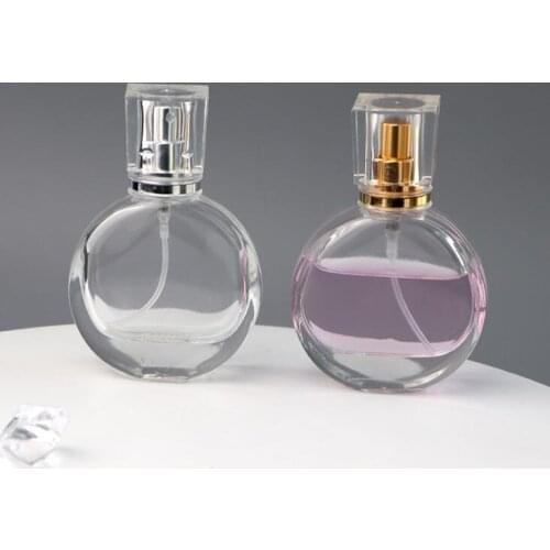 Perfume empty bottle for sale Perfume Bottle Square Transparent Glass Spray Empty Bottle Stylish Refillable Bottle