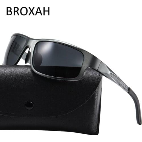 Retro Aluminum Magnesium Sunglasses Men Polarized Vintage Eyewear Accessories Square Sun Glasses Driving Oculos De Sol Masculino