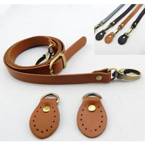 Genuine Leather Bags Strap Buckle Detachable Handles Replacement Shoulder Bag Accessories Adjustable Staps for Women 120cm