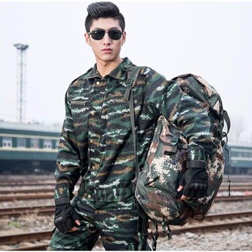 Tactical CS Combat Suits Men Women Outdoor Climbing Hiking Trekking Working Jacket Pants Anti-wear Male Camouflage Overalls Sets