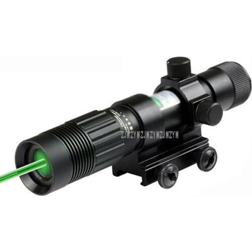 Tactical 5mW Green Laser Sight Hunting Laser Zoom Adjustable Designator With Mount For 20mm Rail Tactical Weapon With Battery