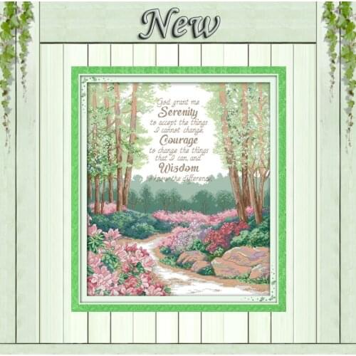 A quiet prayer flowers forest decor paintings counted print on canvas DMC 11CT 14CT kits Cross Stitch embroidery needlework Sets