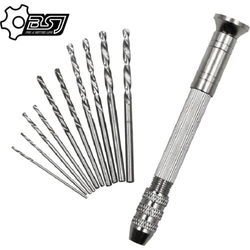 Jewelry Craft Hand Pin Hole Drill Jewelers Burs Drilling Reamer Chuck Clamp 0.3-3.6mm Mini Hand Twist Drill For 7*0.75 chuck