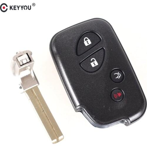 KEYYOU Replacement Shell 4 Buttons Smart Remote Key Fob Case For Lexus GS430 ES350 GS350 LX570 IS350 RX350 IS250 + Blank Key