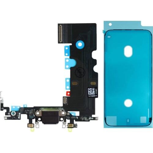 Charging Port USB Dock Flex Cable With Signal Antenna Replacement + Screen Waterproof Adhesive For iPhone 7 7Plus 8G 8 Plus
