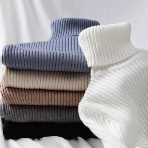 2020 Autumn Winter Women Knitted Turtleneck Sweater Casual Soft Polo-neck Jumper Fashion Slim Femme Elasticity Pullovers