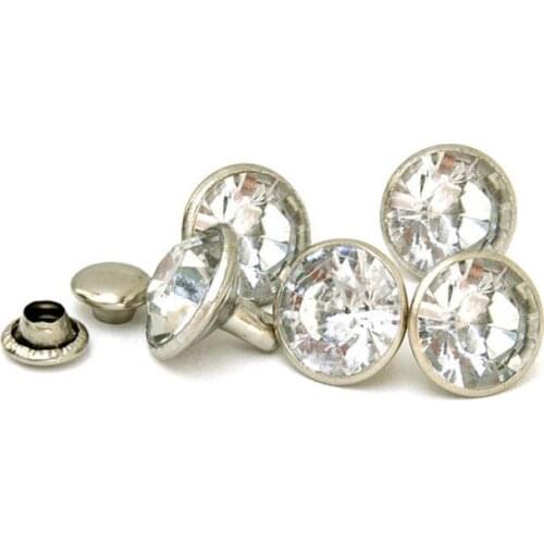 1000 Set 10mm Rhinestone Crystal Rivet Stud more chic gorgeous for bag