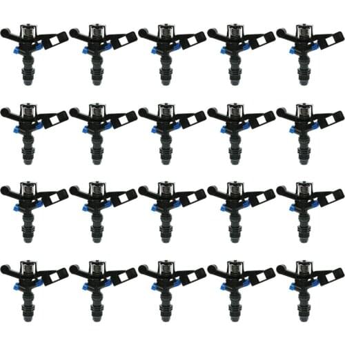 20 Pieces 360 Degree Circle Rotating Water Sprinkler Head, Adjustable Coverage Pattern Spray For Garden Lawn Watering System