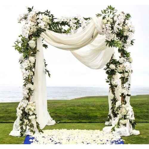 5/10m Tulle Wedding Organza Roll Sheer Crystal Organza Fabric for Wedding Decoration Birthday Event Party Supplies 5z