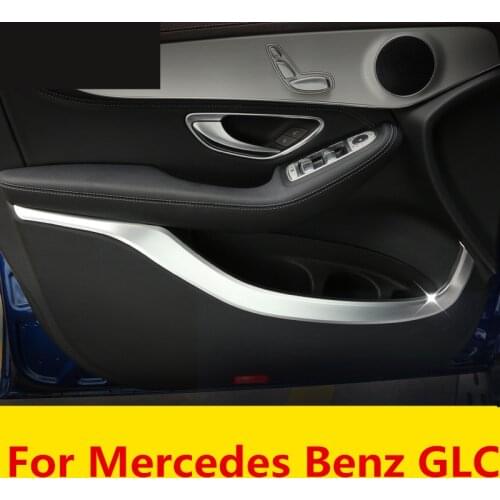 Abs chrome Inside Window Trims Inside Door Panel Strip Cover Door Inner Edge Sticker Trims Interior For Mercedes Benz GLC
