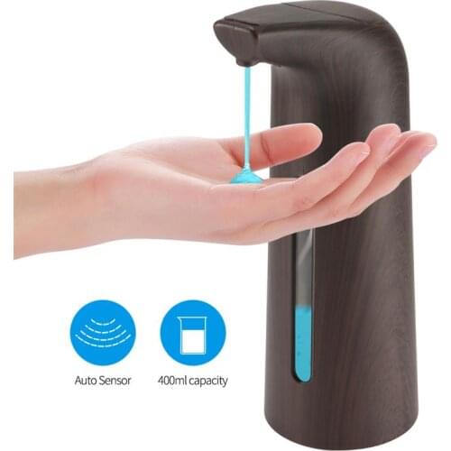 Automatic Soap Dispenser with Waterproof Base Battery Operated Sensor Touchless Refill Soap Pump 400ml for Bathroom Hotel