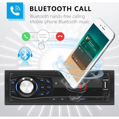 12V Car Radios Stereo Bluetooth Remote Control Charger phone USB/SD/AUX-IN Audio MP3 Player 1 DIN In-Dash Car Audio
