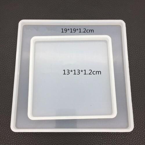Big Square Coaster Silicone Mold Large Fluid Artst Mold Resin Coaster Making Epoxy Resin Crafts Make Your Own Coaster