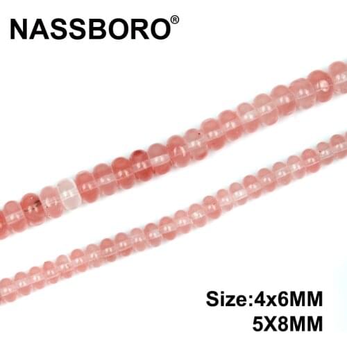 4x6mm 5x8mm Flat Round Watermelon Crystal Natural Stone Beads For Jewelry Making Loose Spacer Beads DIY Bracelet Necklace