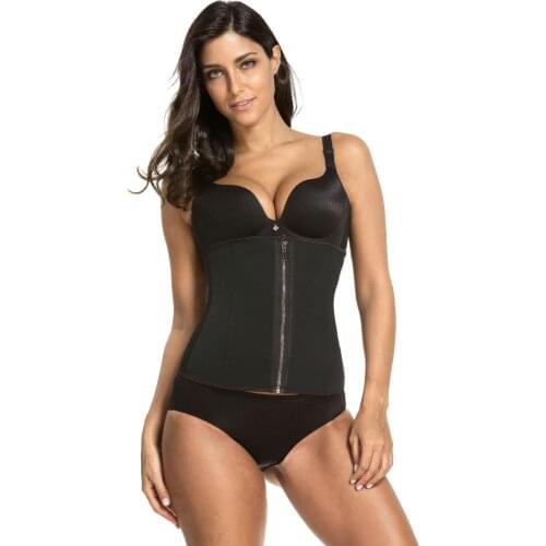 Black Spiral Boned Sport Workout Body Shaper Waist Cincher Postnatal Corsets & Bustiers Sexy Bustiers Slimming Underbust Corset