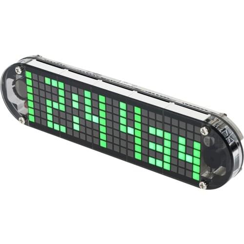 DS3231 High Accuracy DIY Digital Dot Matrix LED Alarm Clock Kit with Transparent Case Temperature Date Time Display