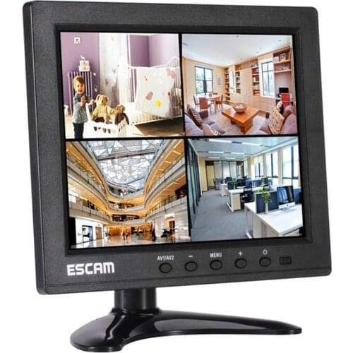 ESCAM T08 8 inch TFT LCD 1024x768 Monitor with VGA HDMI AV BNC USB for PC CCTV Security Camera