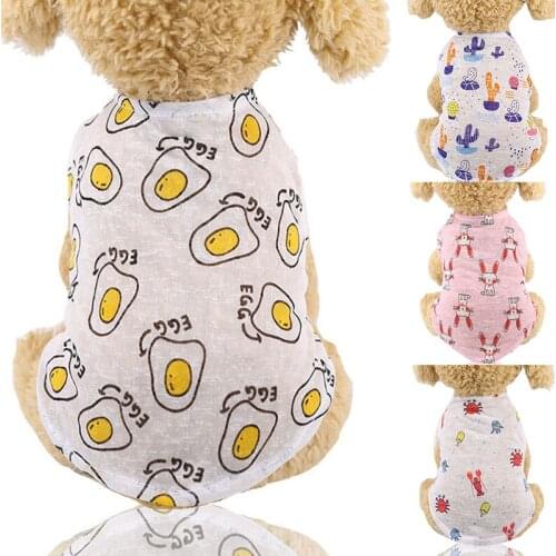 Hokerbat Breathable Dog Clothes Spring Summer Dog Vest Down Jacket Puppy Puppy T-Shirt French Bulldog Chihuahua T-Shirt