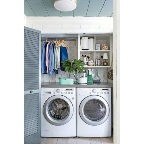 Wheel Stainless White Interior Mat Washing Machine Six, Refrigerator, Laundry and Dishwashing Machine Easy To Carry