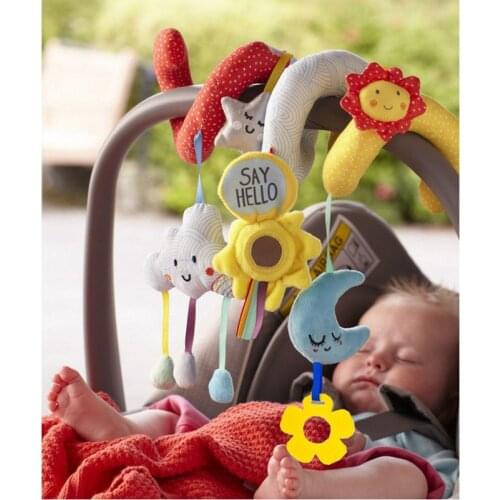PUDCOCO New Activity Spiral Stroller Car Seat Travel Lathe Hanging Toys Baby Rattles Toy