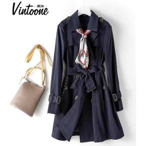 Short Windbreaker Womens Middle Long 2021 Spring and Autumn New Korean Atmospheric British Short Slim Coat