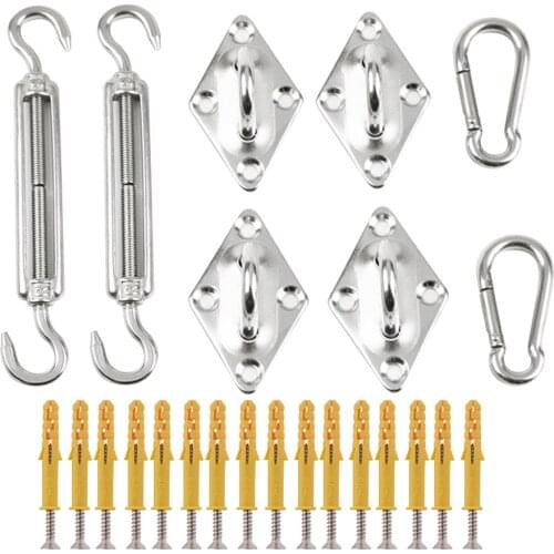 Shade Sail Hardware Kit For Rectangle Sun Shade Sails Mounting Hanging Installation Accessory For Patio Pool Backyard