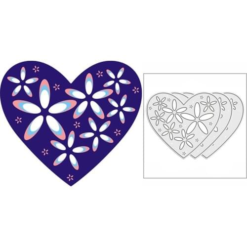 New 2021 Layering Plum Blossom Hearts Metal Cutting Dies for DIY Scrapbooking and Card Making Decor Embossing Craft No Stamps