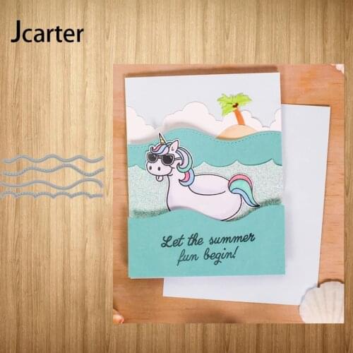 2021 New Water Wave Lines Metal Cutting Dies Shape Scrapbooking Craft Die Cut Stencil Card Make Mould Sheet Decoration Design