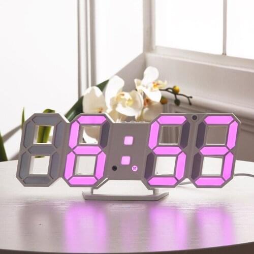 New electronic clock alarm clock 3D stereo clock For Home Living Room Decoration Modern Design Digital Table Clock
