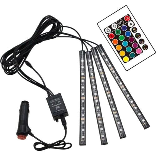 New Car Atmosphere Light Footlight Sound Control Atmosphere Light LED Decorative Light Bar Car Colorful Music Rhythm Light