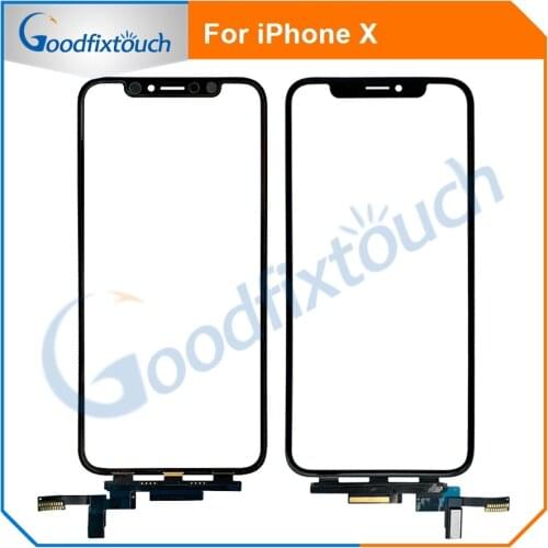 Original Touch Panel For iPhone X Touch Screen Digitizer Front Outer Glass Panel with Flex Cable For iPhone X Replacement Part