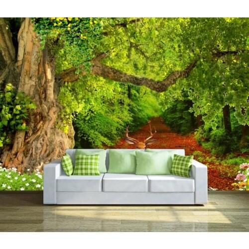 Custom wallpaper 3d modern for walls Forest animals wallpaper for walls 3D TV background wall mural