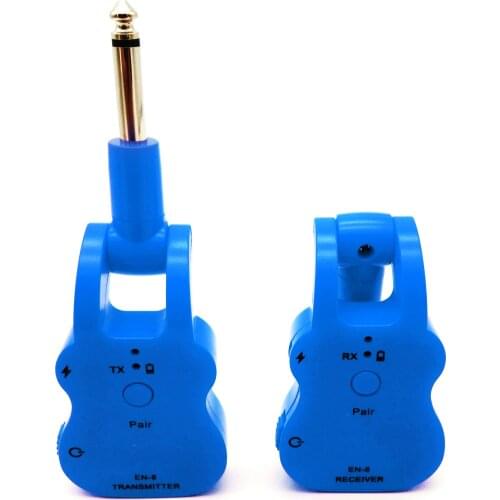 Professional UHF Wireless Audio Transmitter Receiver System USB Rechargeable Pick Up for Electric Guitar Bass