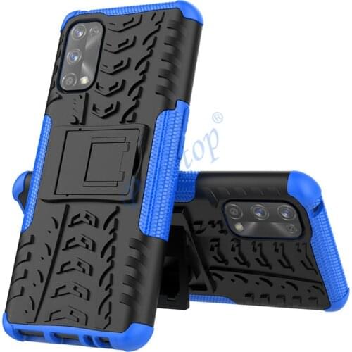 ShockProof Case For OPPO Realme 7 Pro C17 7i C15 6S C21 Cases Hybrid Hard PC Silicone Splicing Stand Cover For Realme7 Case