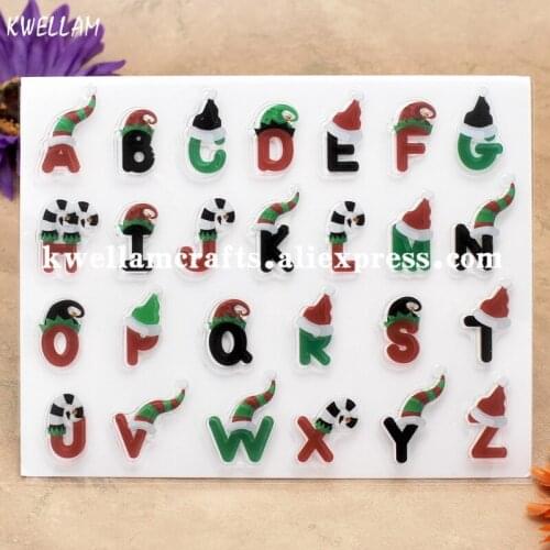 Christmas Letters Scrapbook DIY photo cards account rubber stamp clear stamp transparent stamp 13.5x17.5cm KW7081015