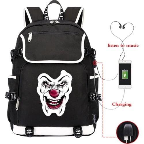 It Chapter Two School Backpack Plecak Fashion Mens Backpacks Travel Laptop Bagpack USB Charging Mochila Escolar Boys Bookbags