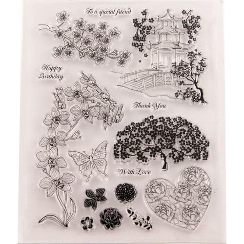 Garden Flower CLEAR STAMPS DIY Scrapbooking Card Album Paper Craft Rubber Transparent Silicon Clear Stamp