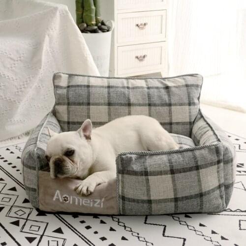 Removable Dog Bed Warm Soft Pet Bed for Small Medium Large Dogs Washable Puppy Sofa Cat House Pet Sofa Mat Dog Sleeping Products