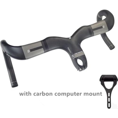Ultra-light full superlogic carbon fiber highway bicycle Full Carbon Fiber Road Bicycle Integrated Handlebar with stem