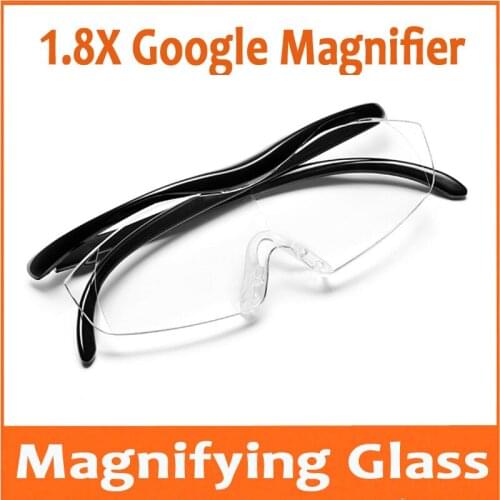 1.8X 300 Degree Google Style Elderly magnifying glasses Reading Eyeglass Magnifier head mounted portable Loupe Reading Mobile