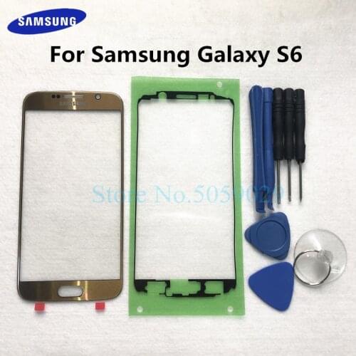 Replacement External Glass For Samsung Galaxy S6 G920 G920F LCD Display Touch Screen Front Outer Glass Lens +Tools