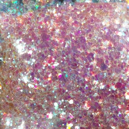 100g Glitter - Unicorn Iridescent White - Chunky & Fine Mix Glitter Powder Glitters White Purple Pink Shift