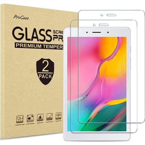 2 Pack 9H Tempered Glass Film Protection Shield Screen Protector for Samsung Galaxy Tab A 8.0 2019 T290