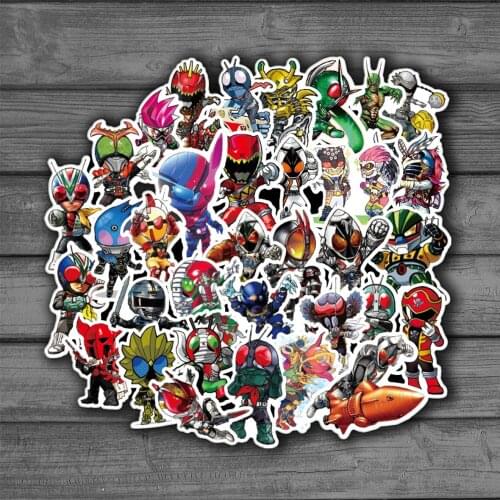 2021New 50 Pcs Masked Kamen Rider Anime Cartoon Car Motorcycle Phone Travel Luggage Trolley Laptop Computer Sticker Toys